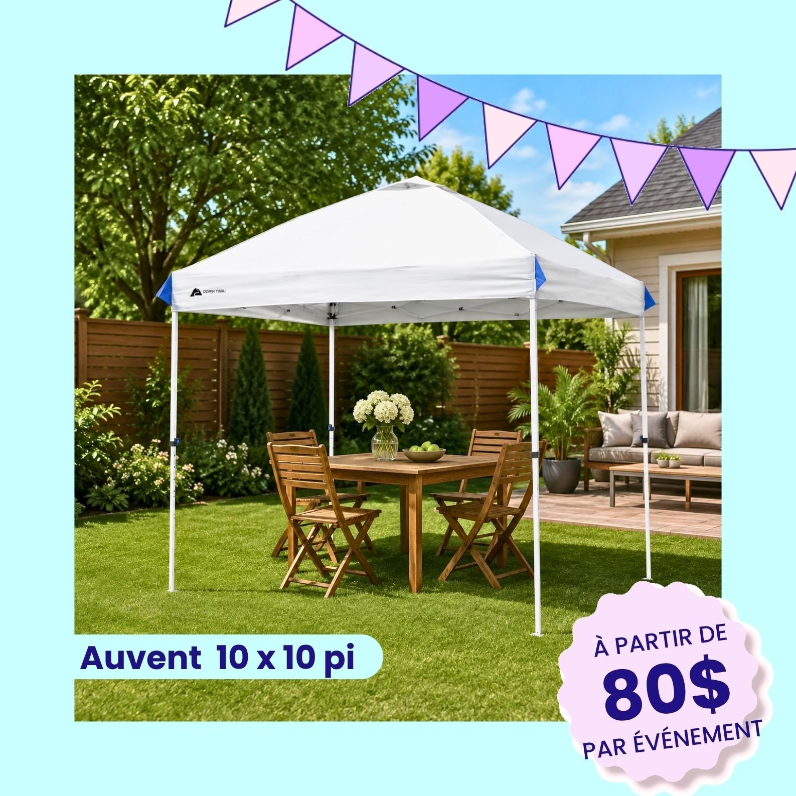 Auvent 10 x 10 pieds Auvent 10 x 10 pieds