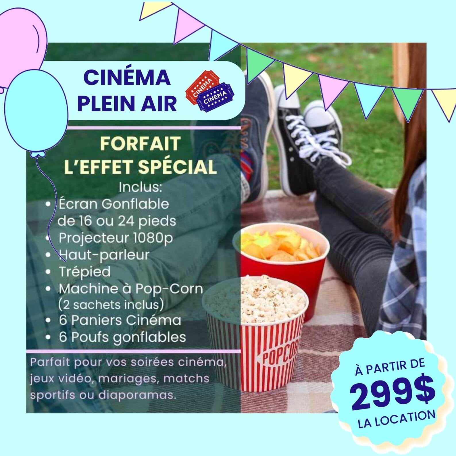 Forfait lEffet special- Cinéma extérieur 