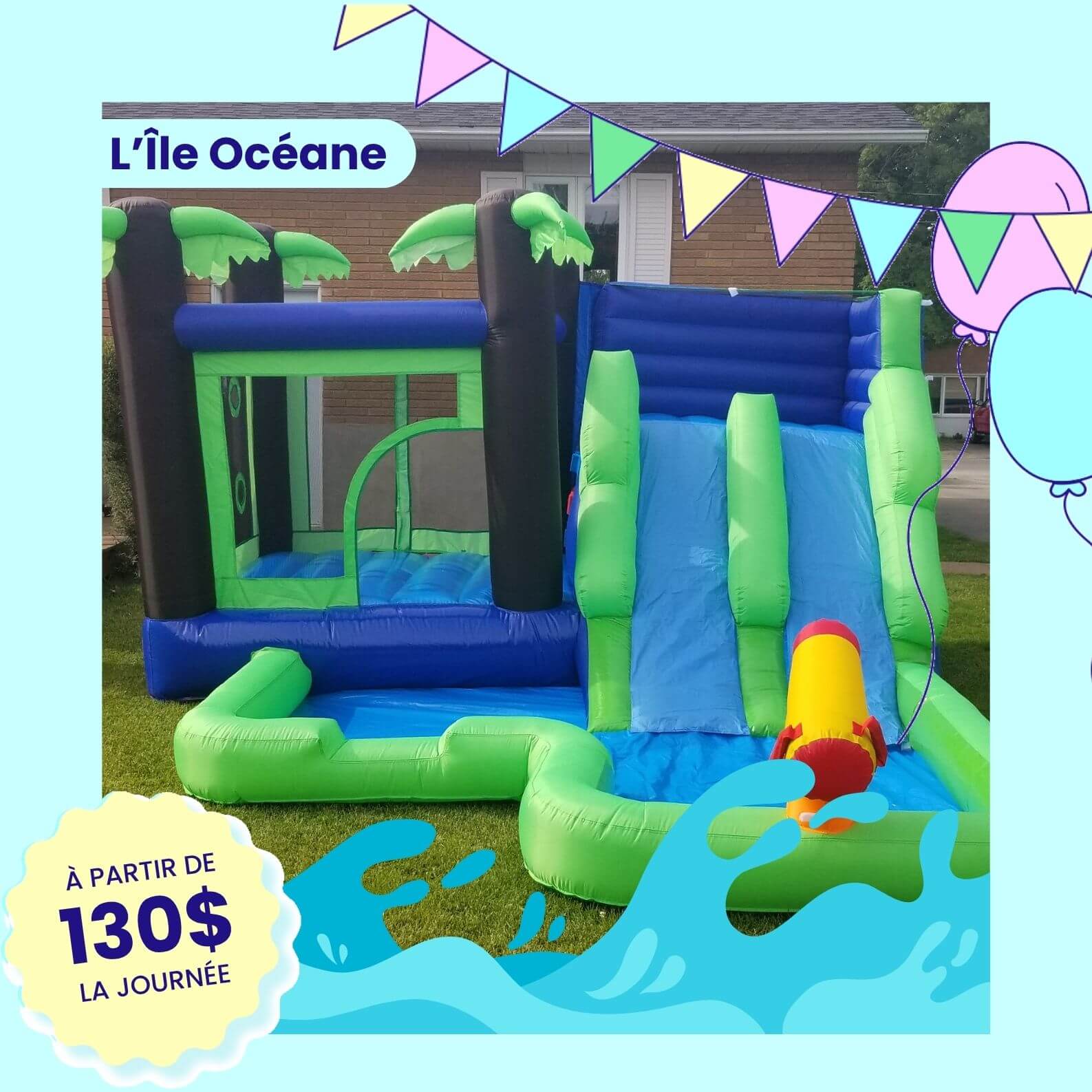 LÎle Oceane jeu d'eau en location à laval LÎle Oceane jeu d'eau en location à laval