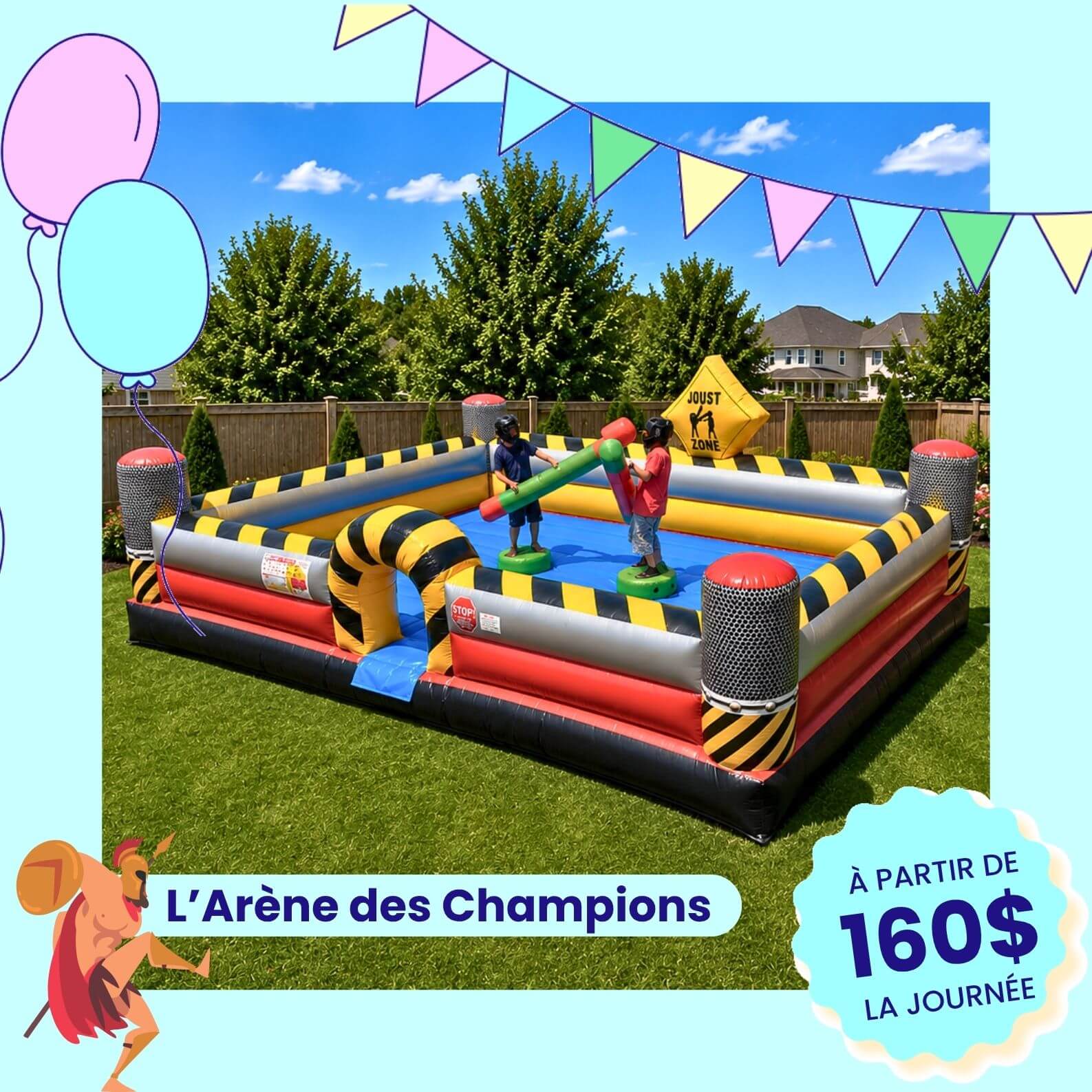 LArene des Champions jeu de combat gonflable