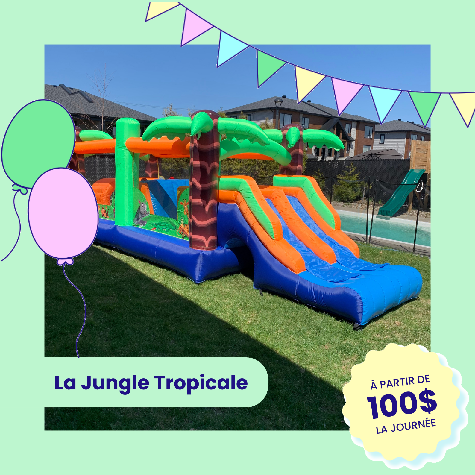 La Jungle Tropicale / location jeux gonflables / structure gonflable  / jeu gonflable / louer /  