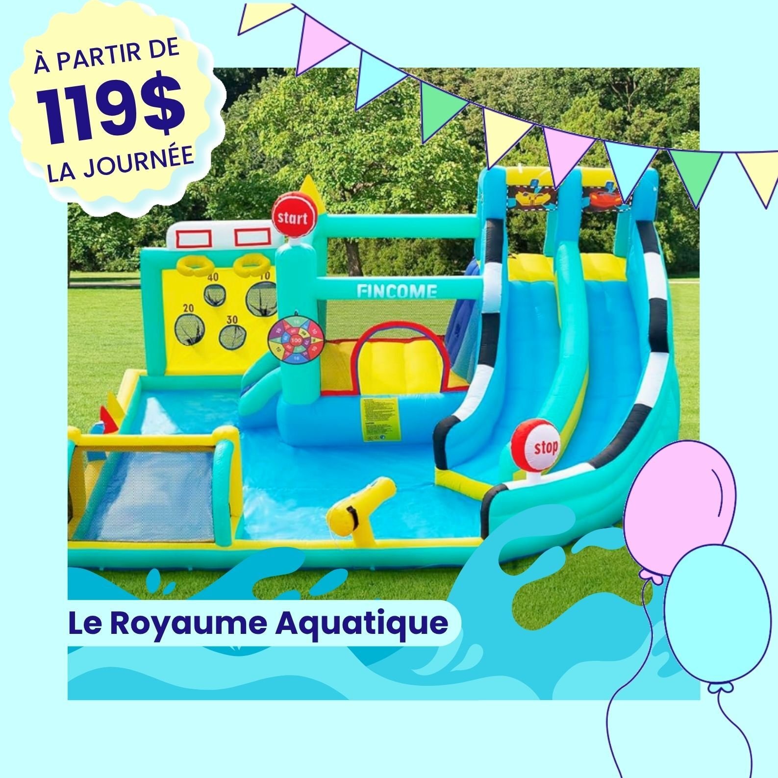 Le Royaume Aquatique jeu d'eau en location 