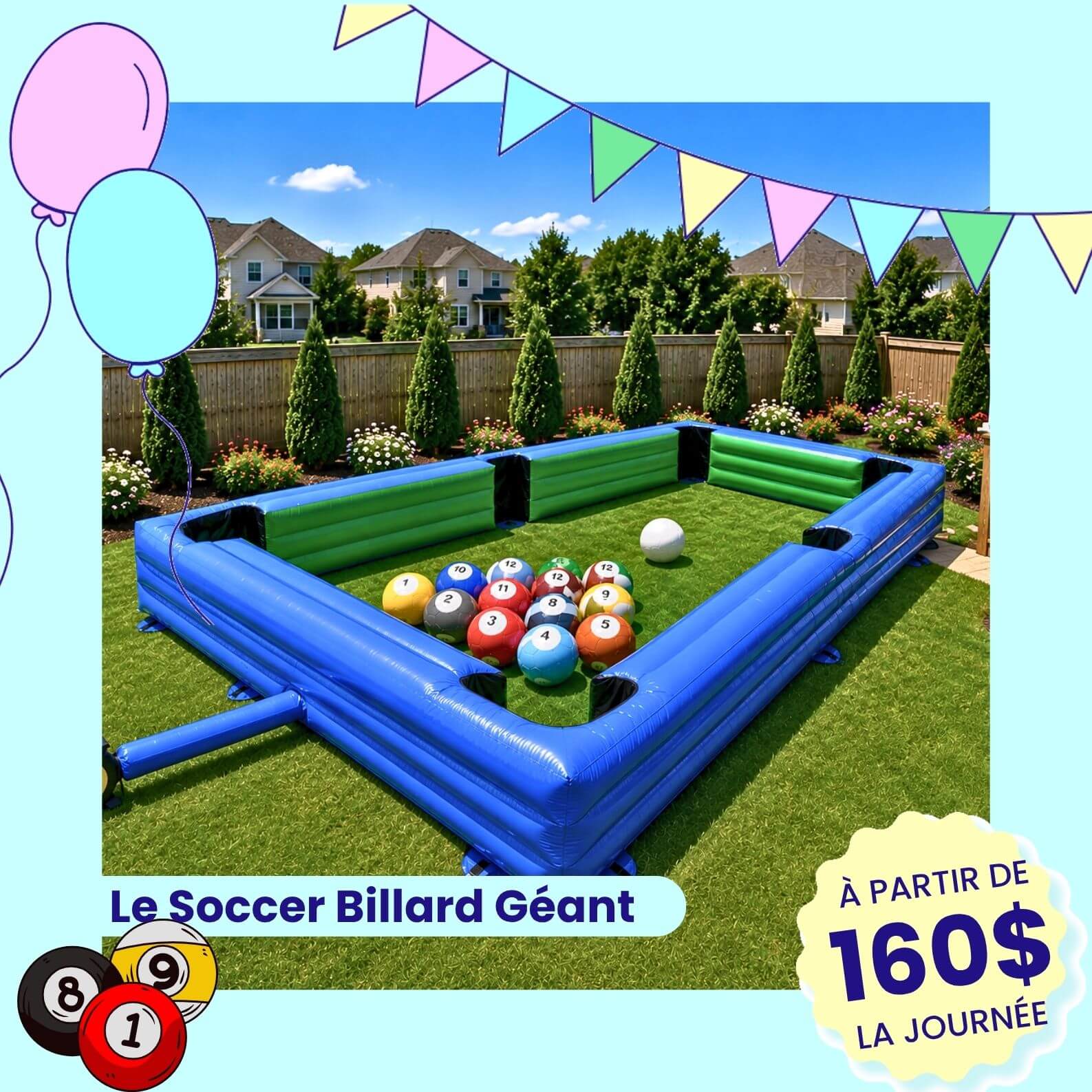 Le Soccer Billard Géant jeu géant 