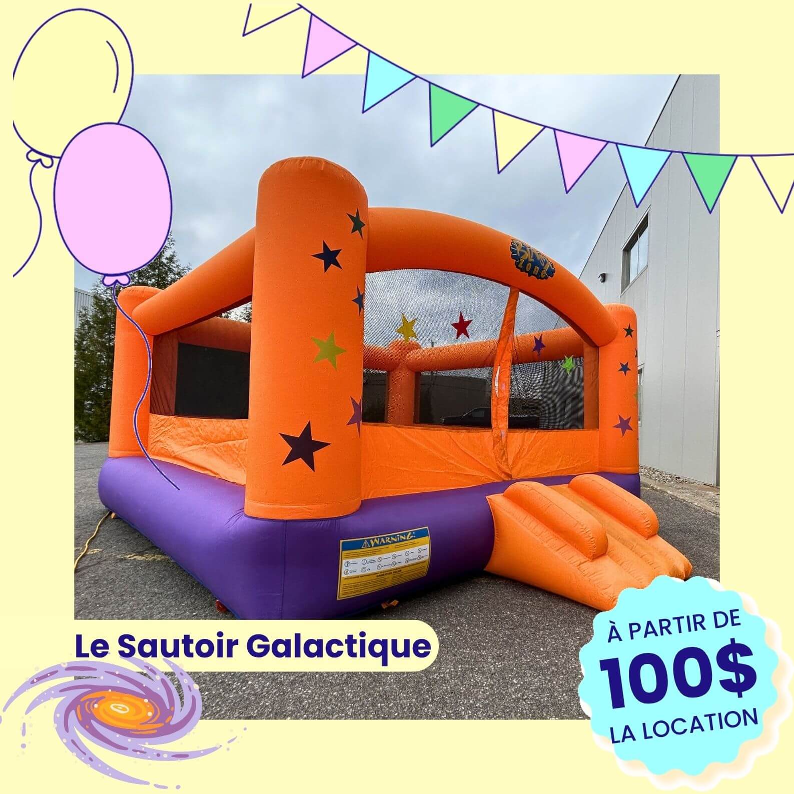 Le sautoir galactique sautoir gonflable en location 