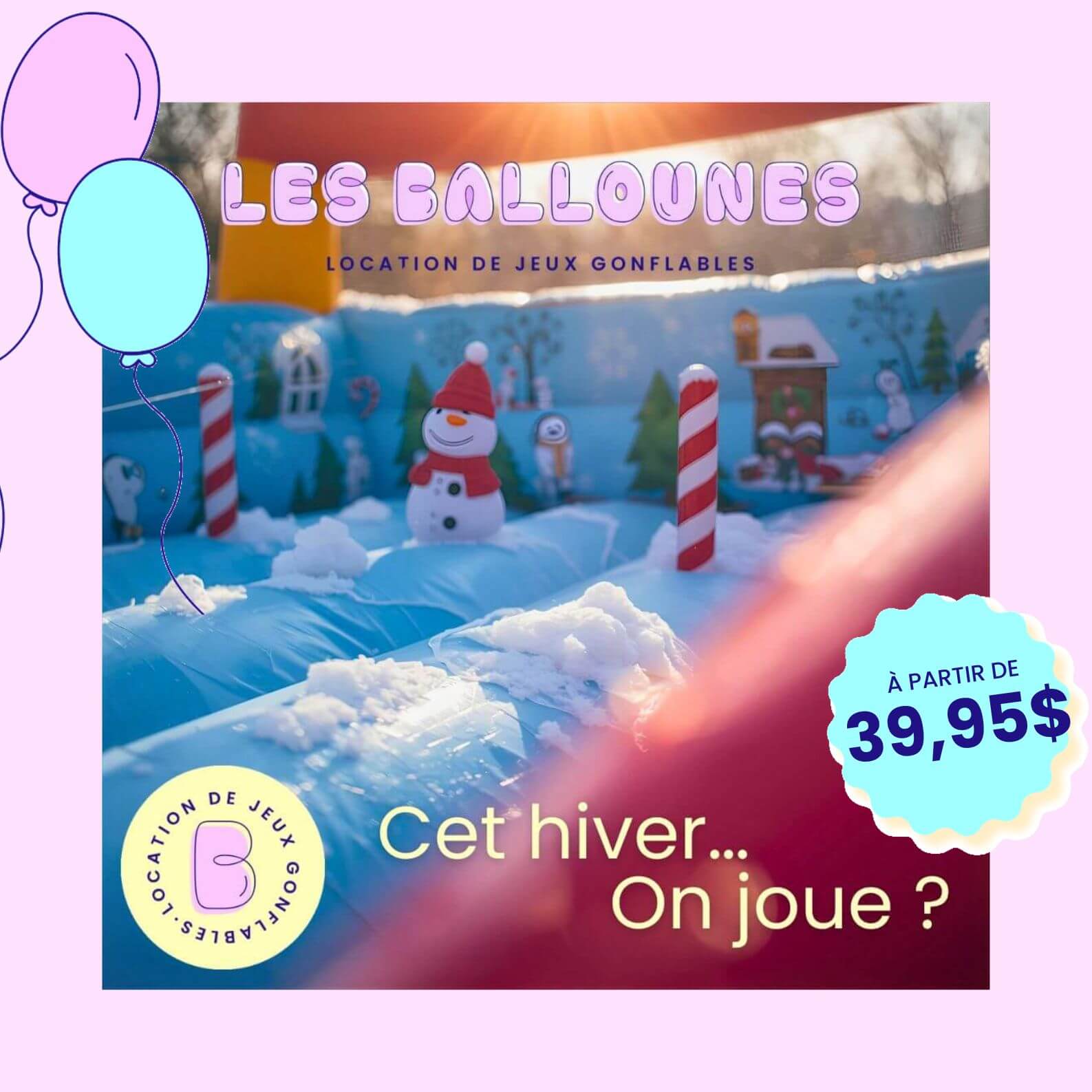 Location jeux gonflables hiver extérieur 