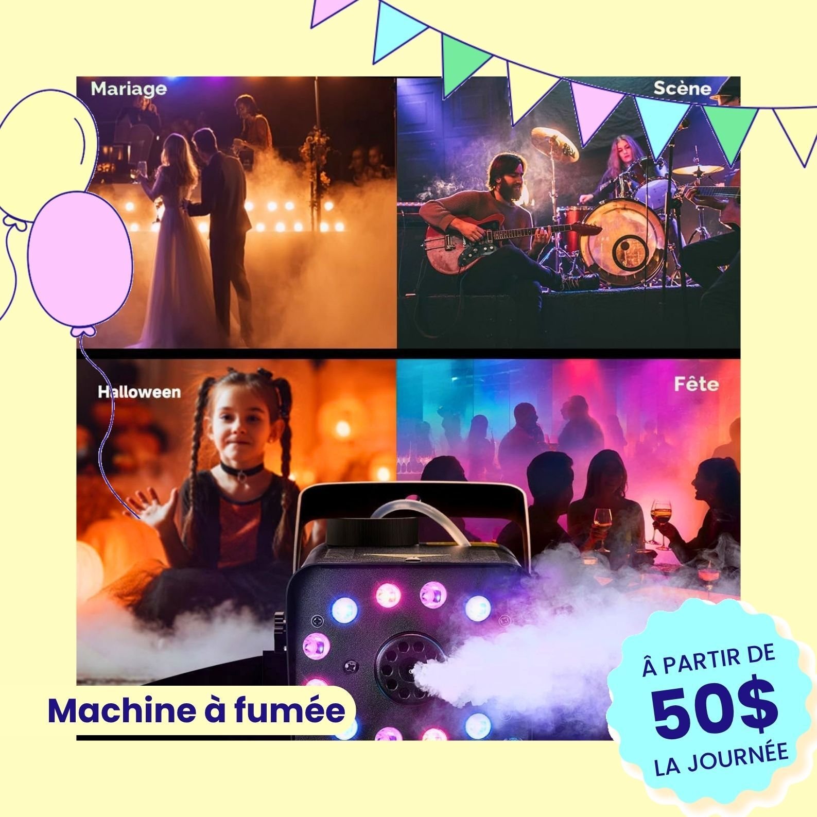Machine a fumée en location 