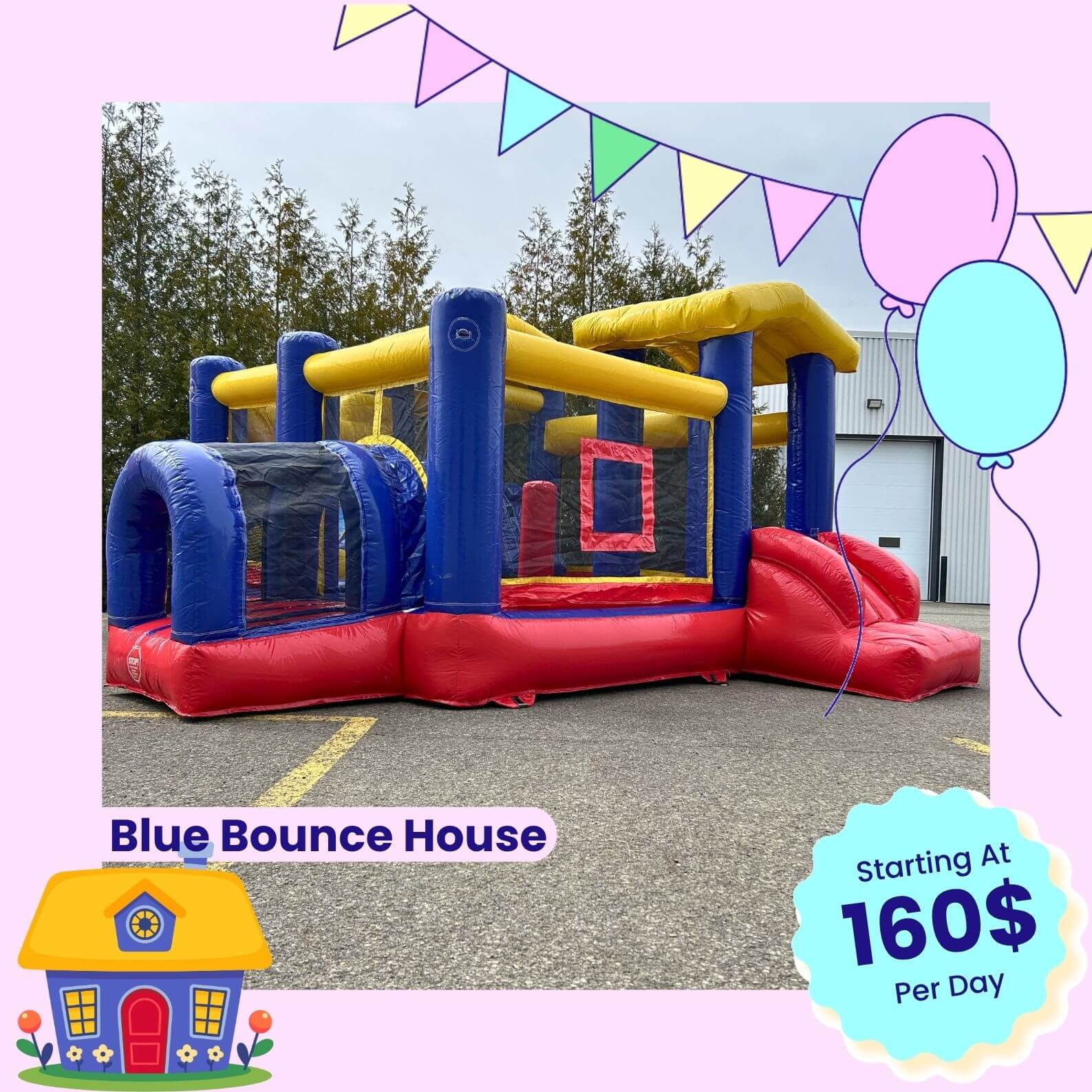 Mega Blue Bounce House rental Mega Blue Bounce House rental