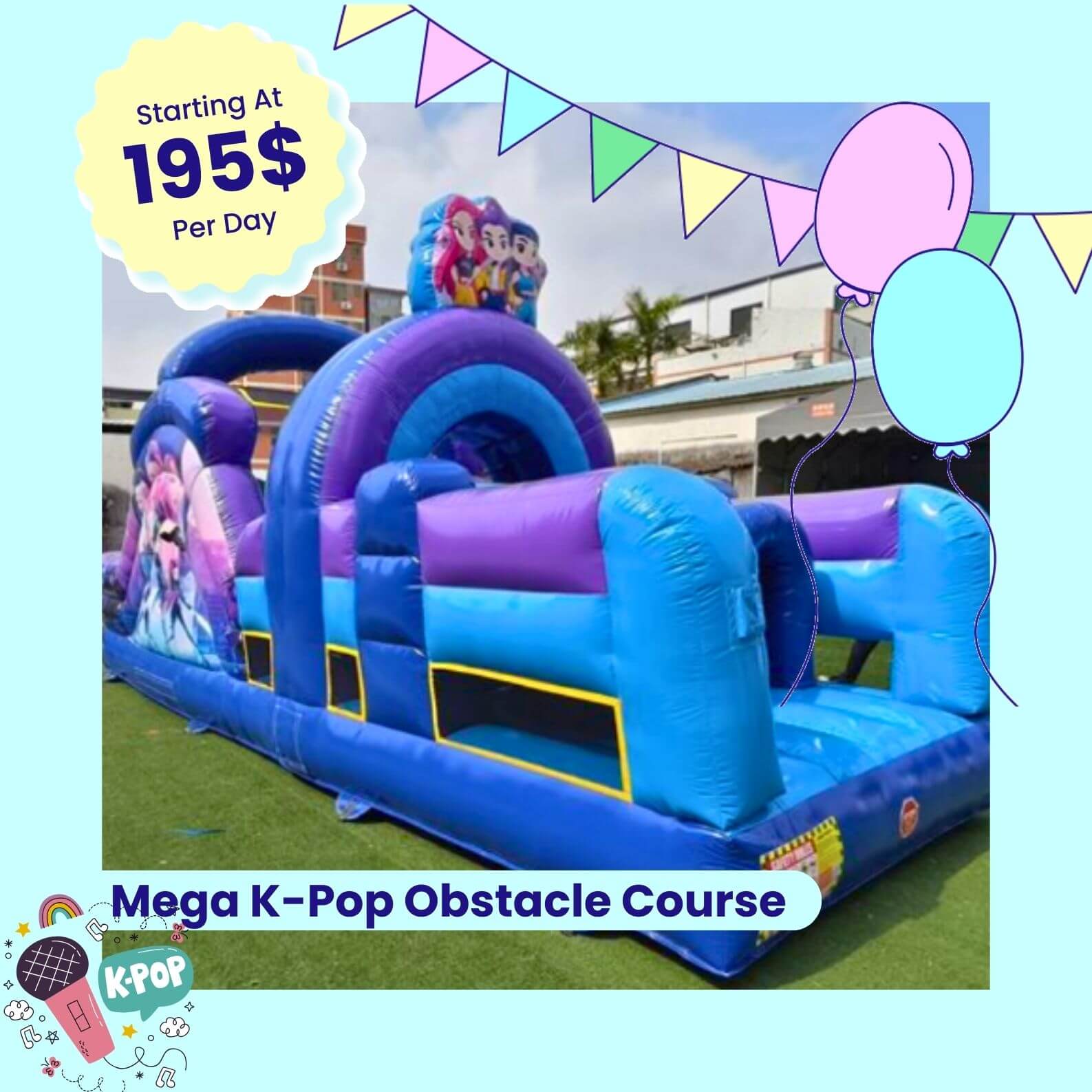 Mega K-Pop Obstacle Course to lease Mega K-Pop Obstacle Course to lease