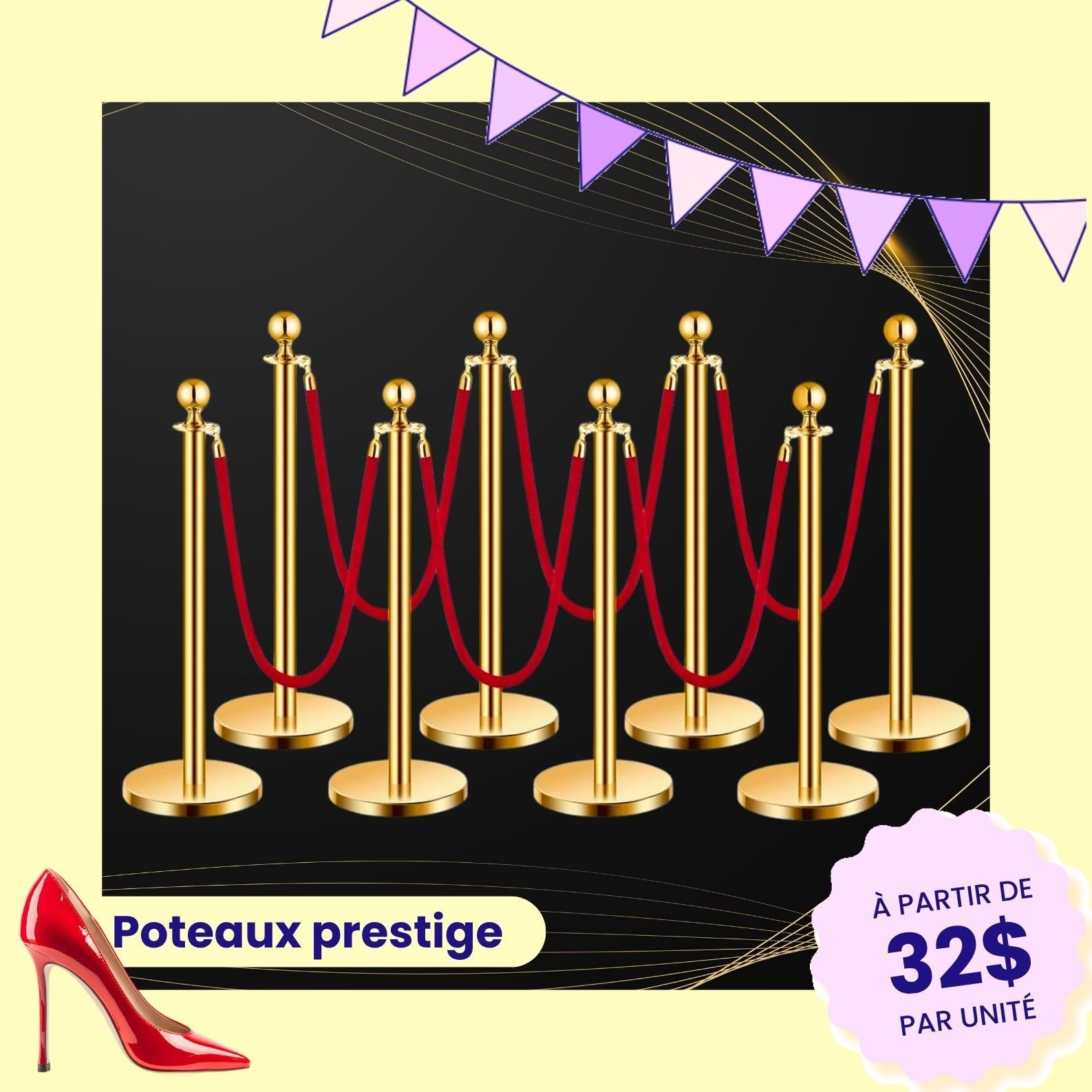 poteau controle de foule en location pour événement corporatif , mariage ou en entreprise poteau controle de foule en location pour événement corporatif , mariage ou en entreprise