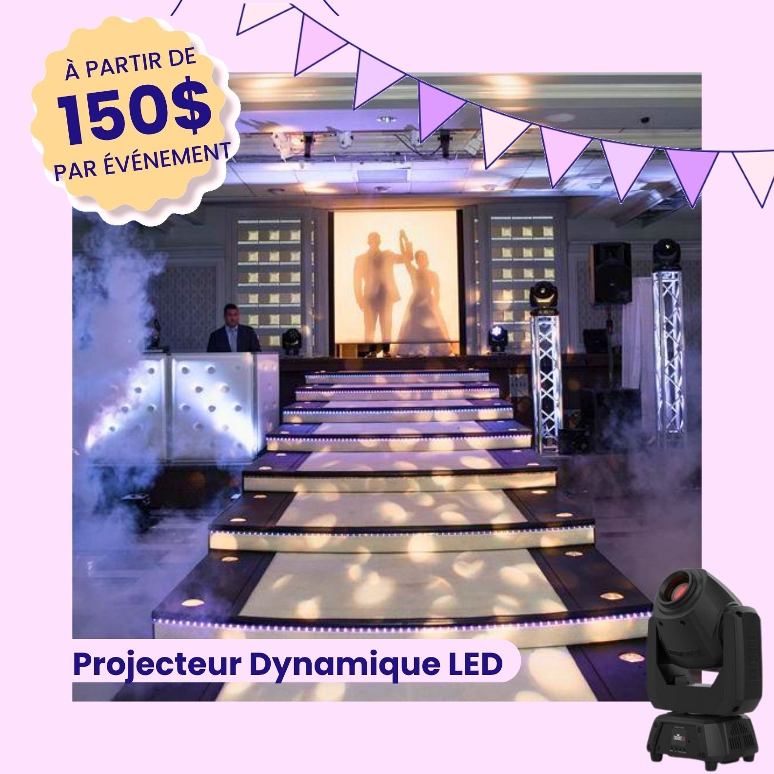 Projecteur Dynamique LED robot pour entreprise marriage  