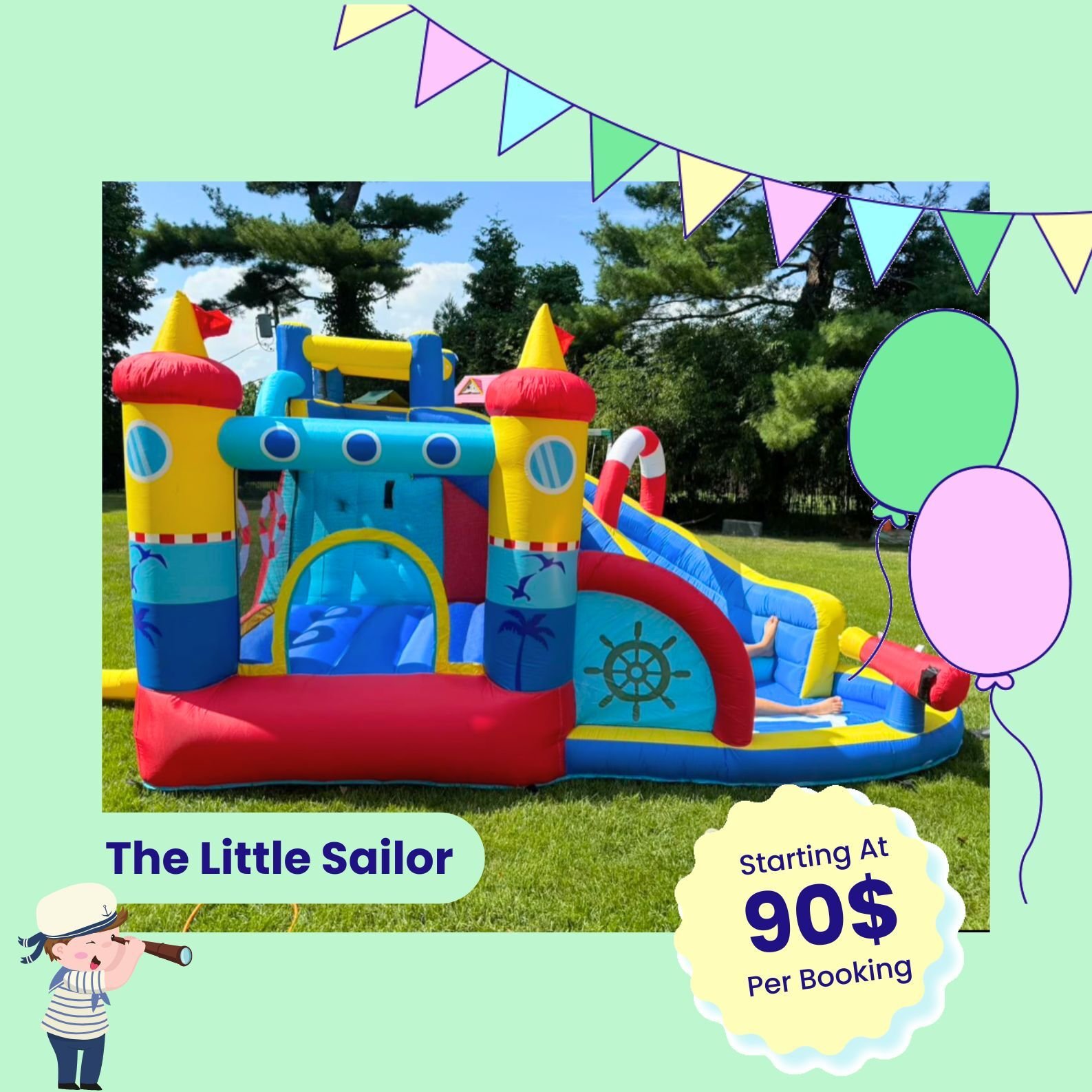 The Little Sailor inflatable game rental North Shore Montreal party inflatable rental The Little Sailor inflatable game rental North Shore Montreal party inflatable rental