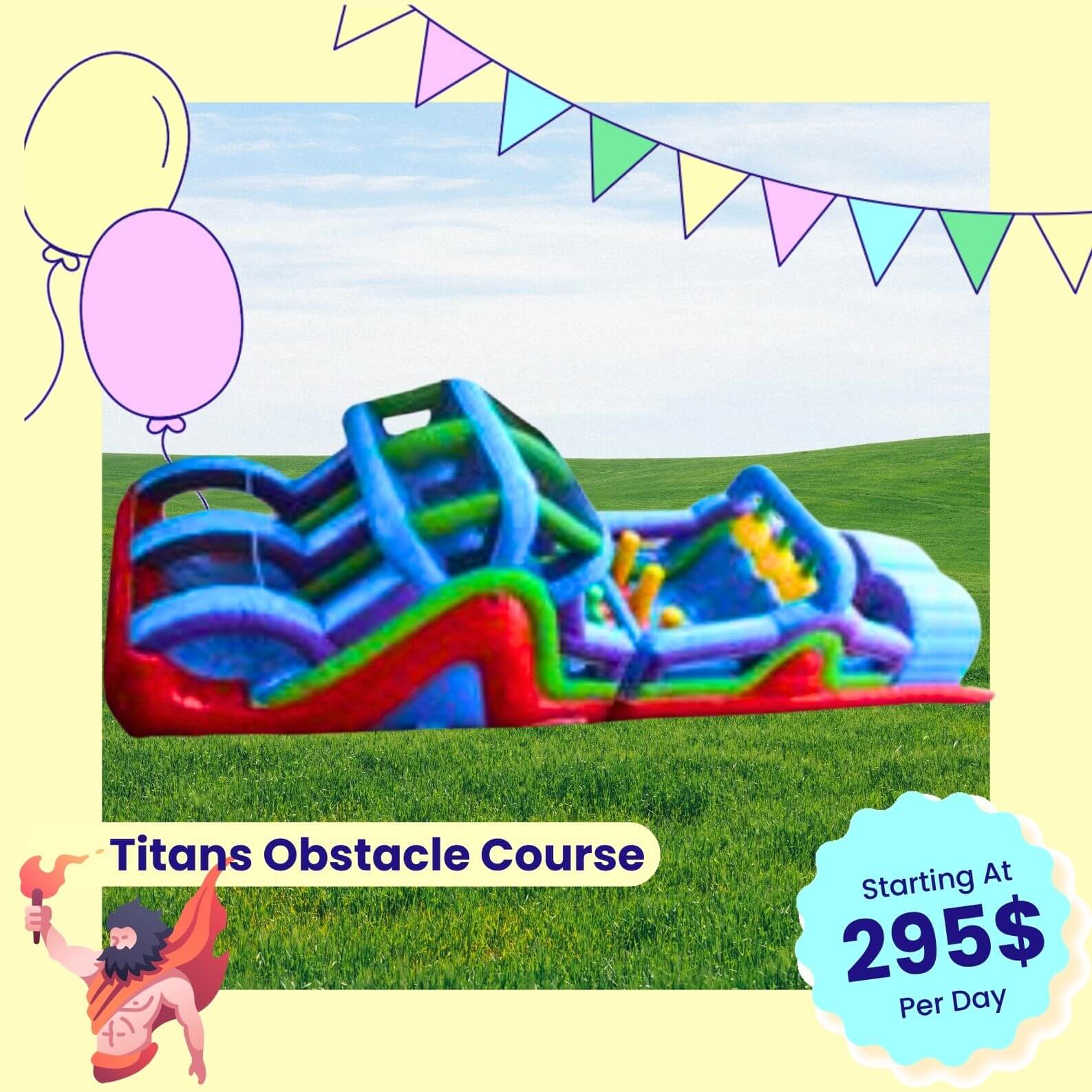 Titans Obstacle Course inflatable run 