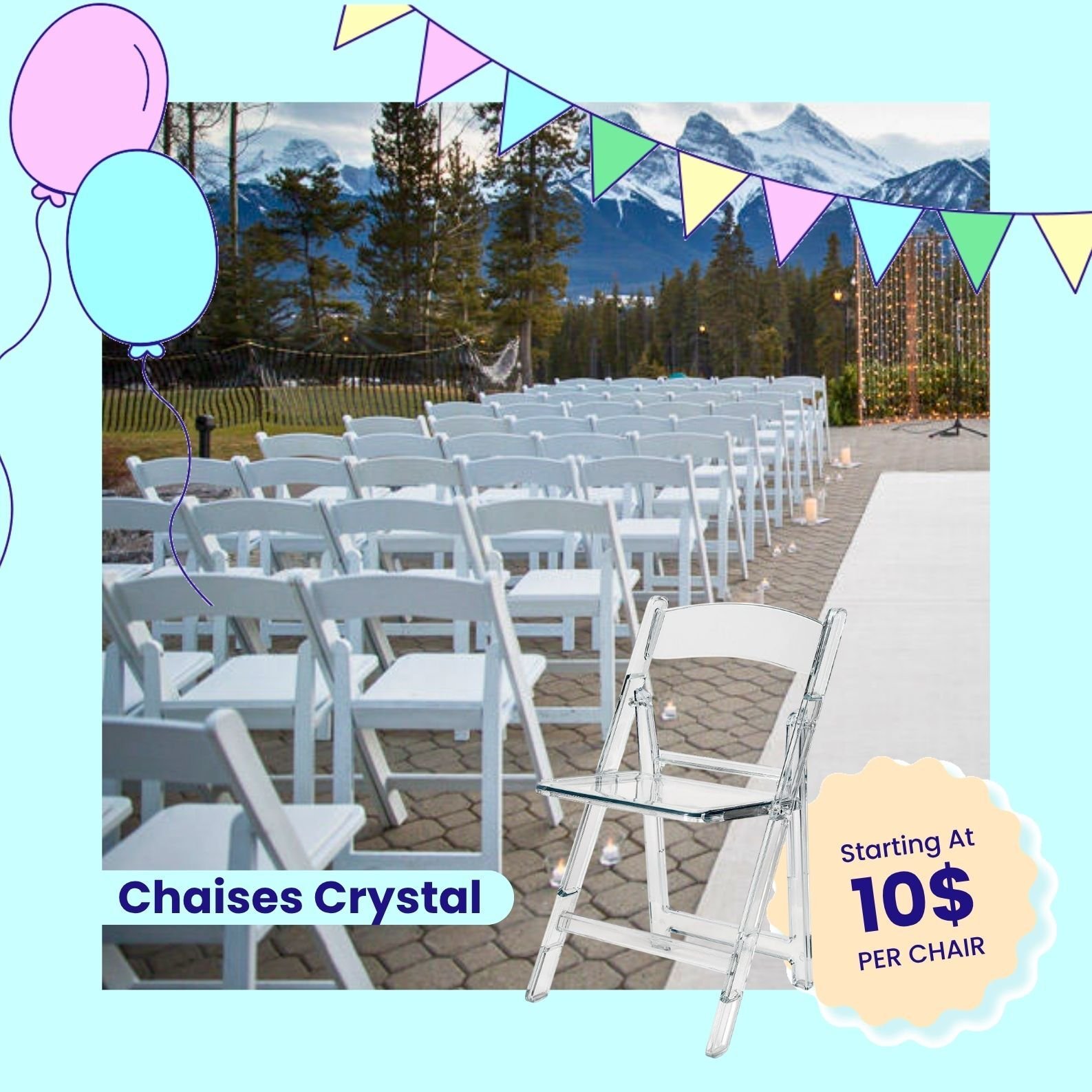 chaise chrystal