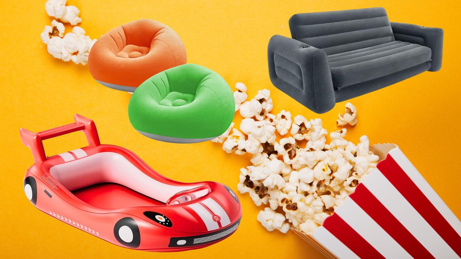 divan , sofa , auto gonflable , pop corn