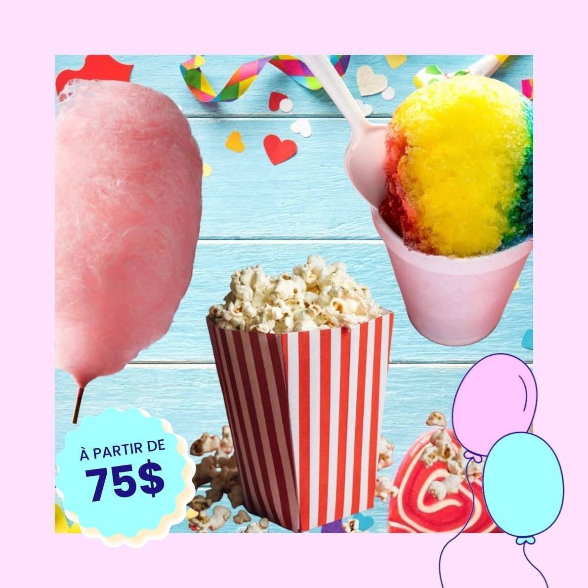 Popcorn, Cotton Candy & Snow Cone Machine Rentals for Parties and Events