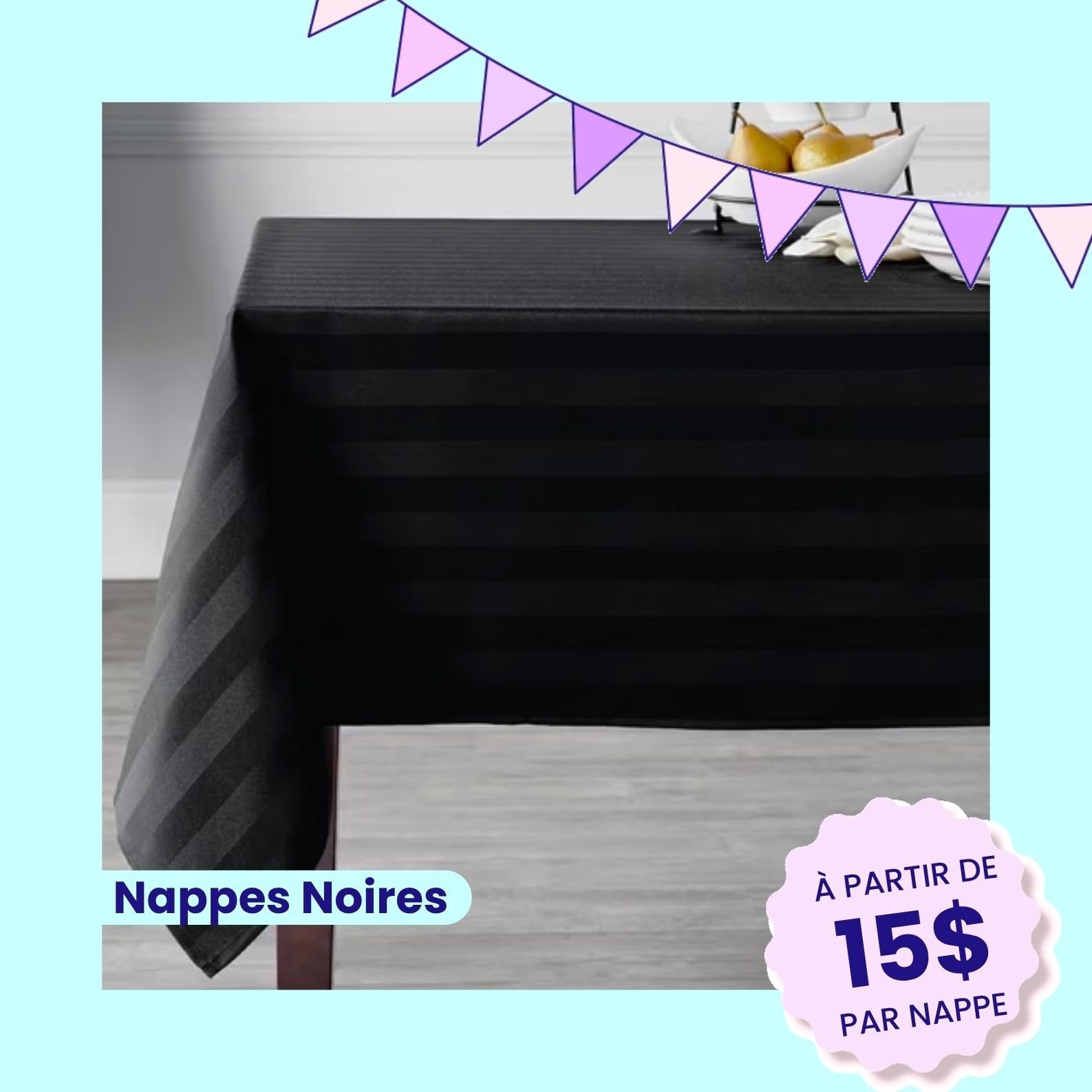 nappes noires en location 