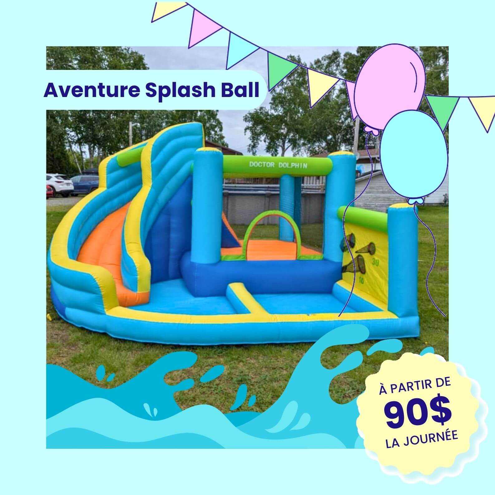 splash ball aventure sautoir gonflable avec glissade splash ball aventure sautoir gonflable avec glissade