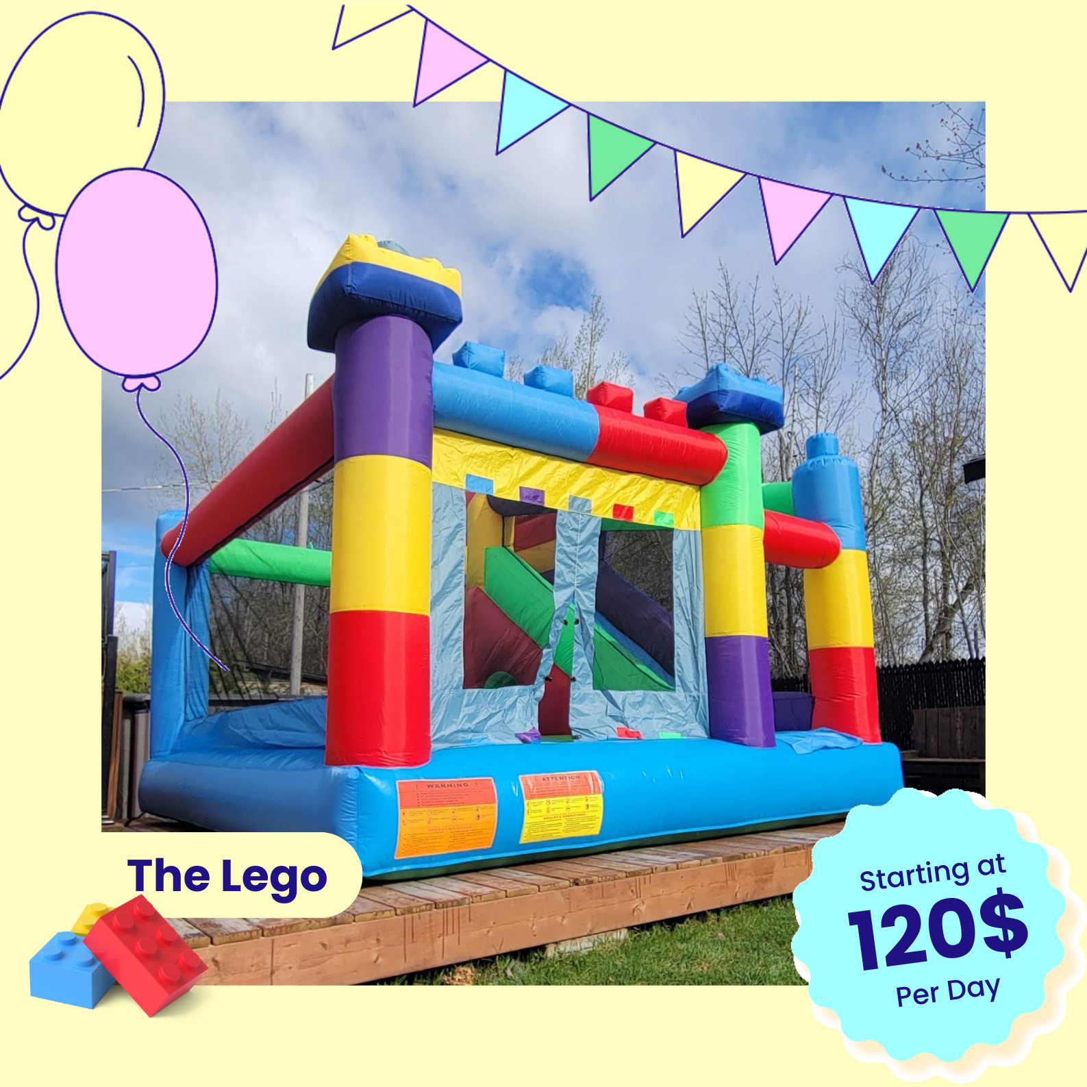 the Lego party bouncy house to rent laurentiens Saint Jerome Saint Antoine the Lego party bouncy house to rent laurentiens Saint Jerome Saint Antoine