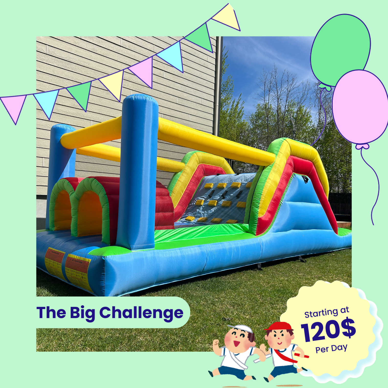 the big challenge is an inflatable course in leasing laval montreal the big challenge is an inflatable course in leasing laval montreal
