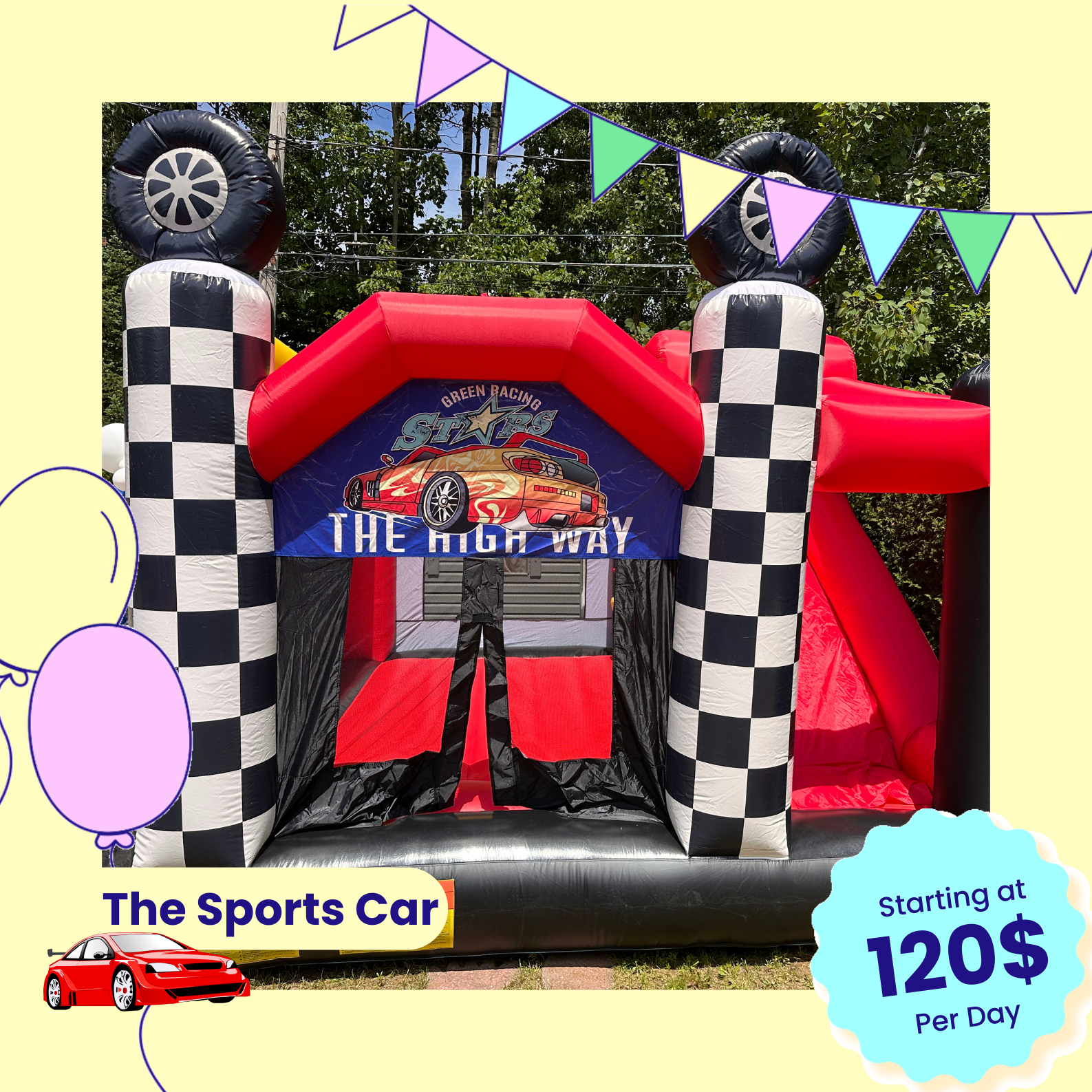 the sports car lease a bouncy house available at saint-sauveur , sainte adele the sports car lease a bouncy house available at saint-sauveur , sainte adele