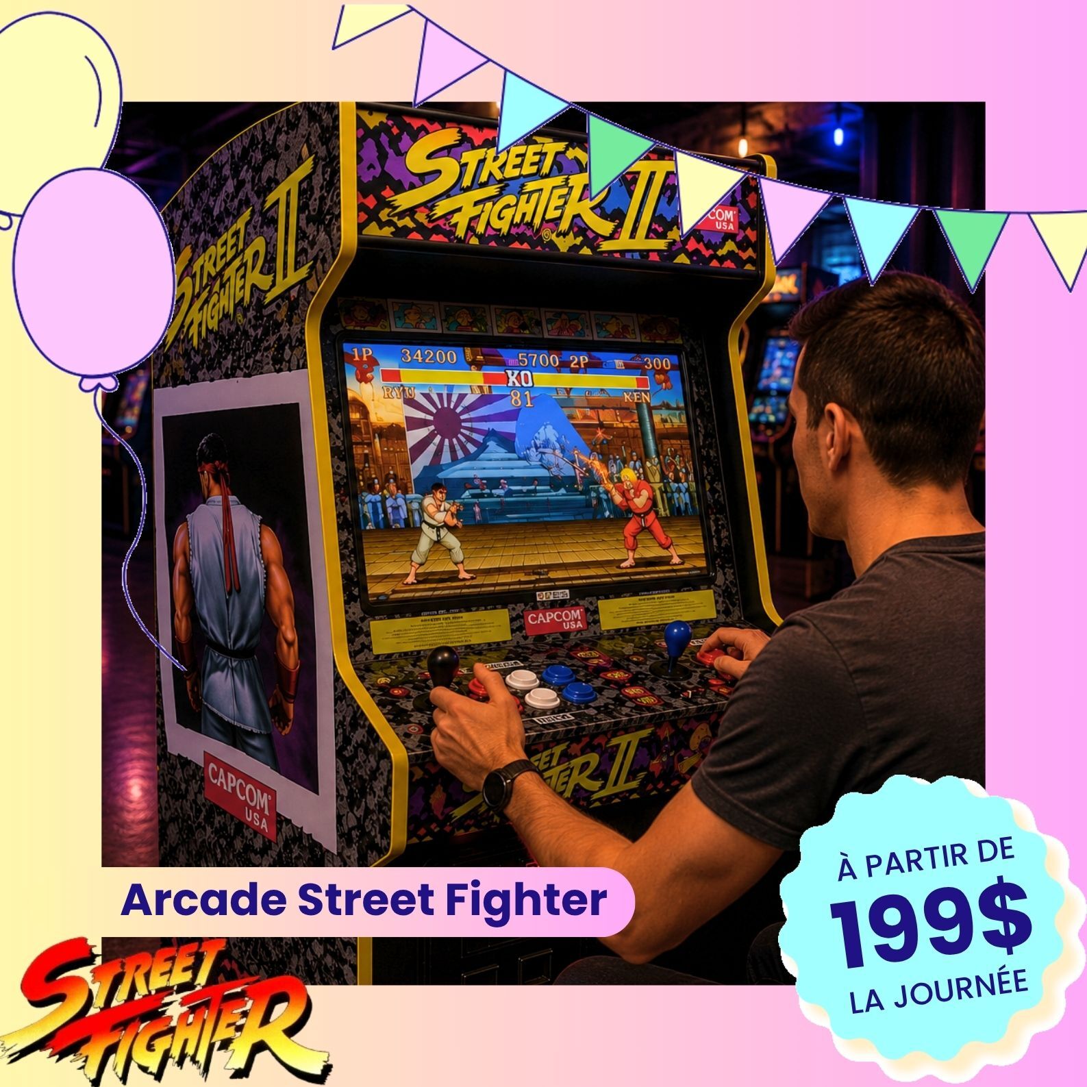 Arcade Street Fighter à louer à blainville 