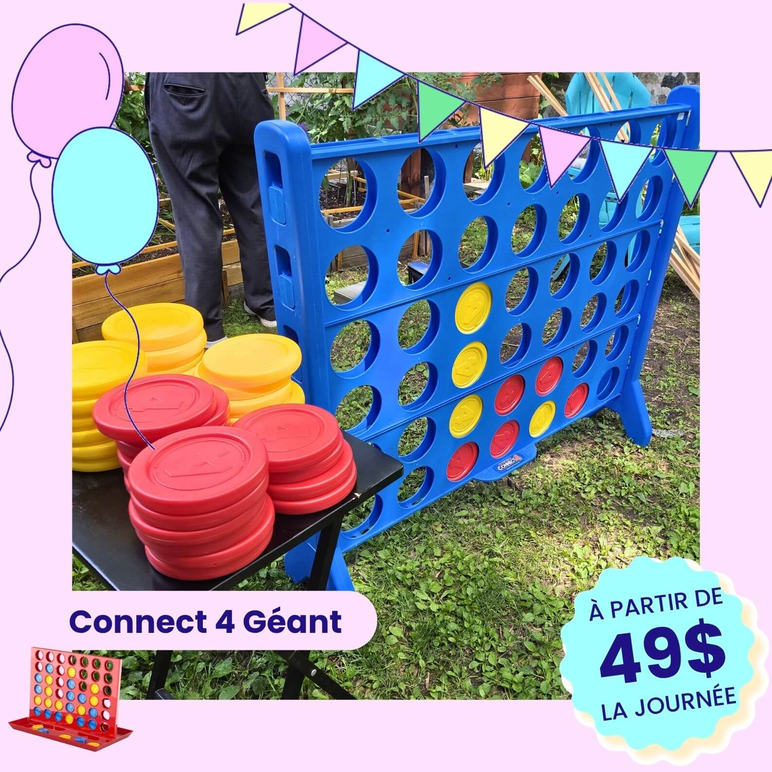 Connect 4 geant Jeu de société à louer 