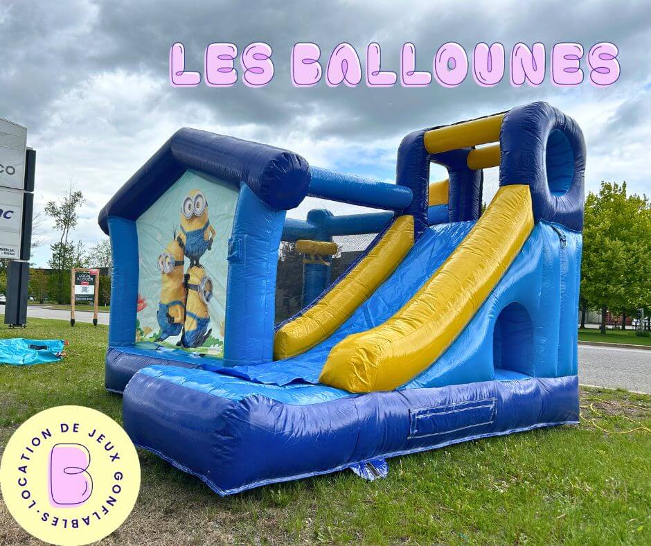 Jeu Gonflables Les Minions en location à Saint-Sauveur, Sainte-Adèle, Prévost