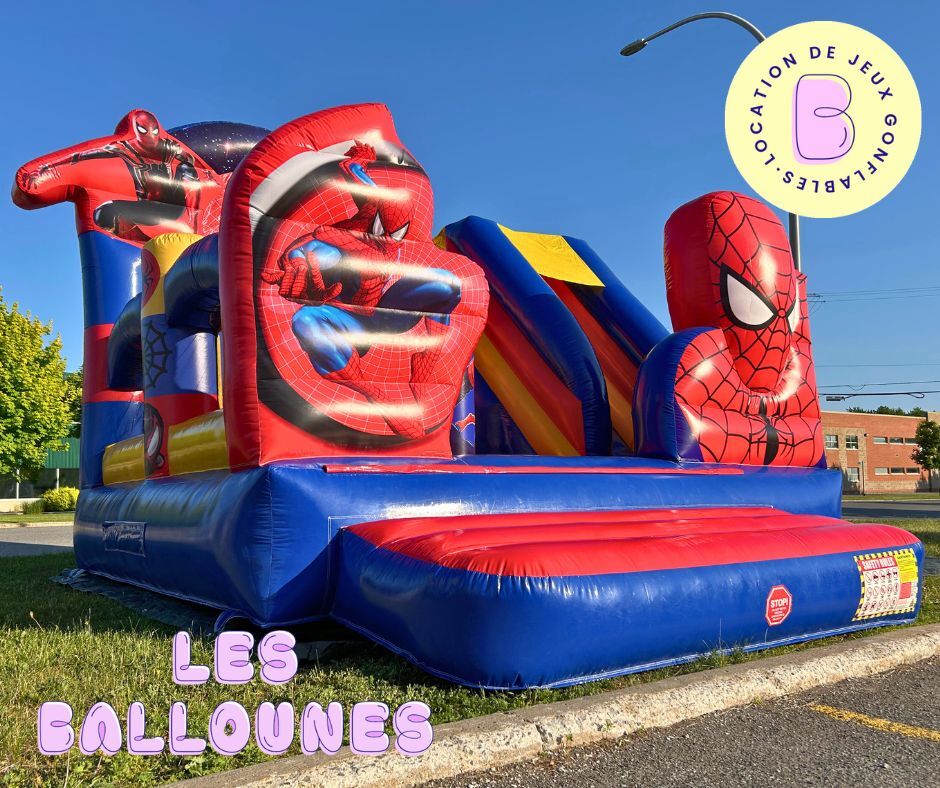 Chateau Gonflable à louer de Spider-Man et super héros 
