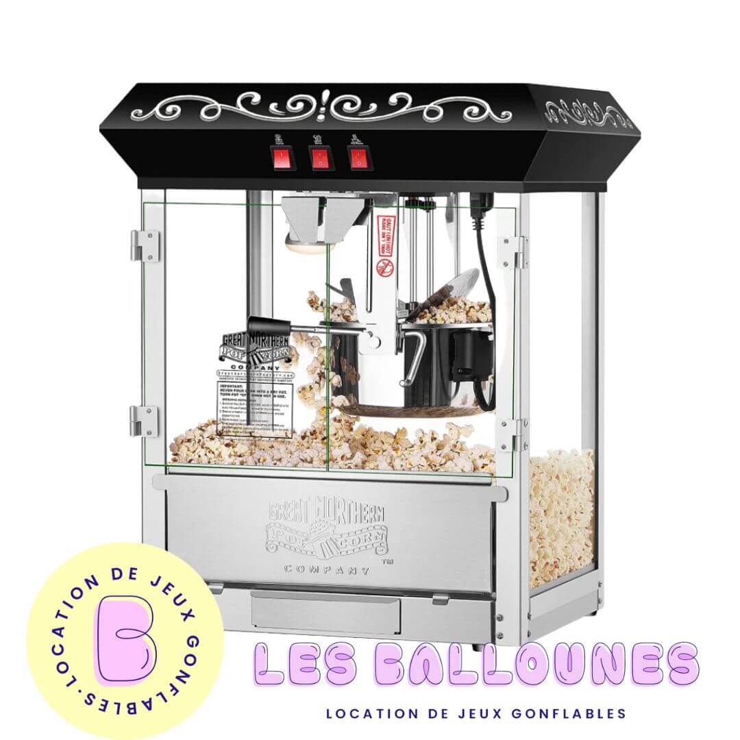 Machine a popcorn a louer sur la rive-nord de montréal et dans les laurentides 