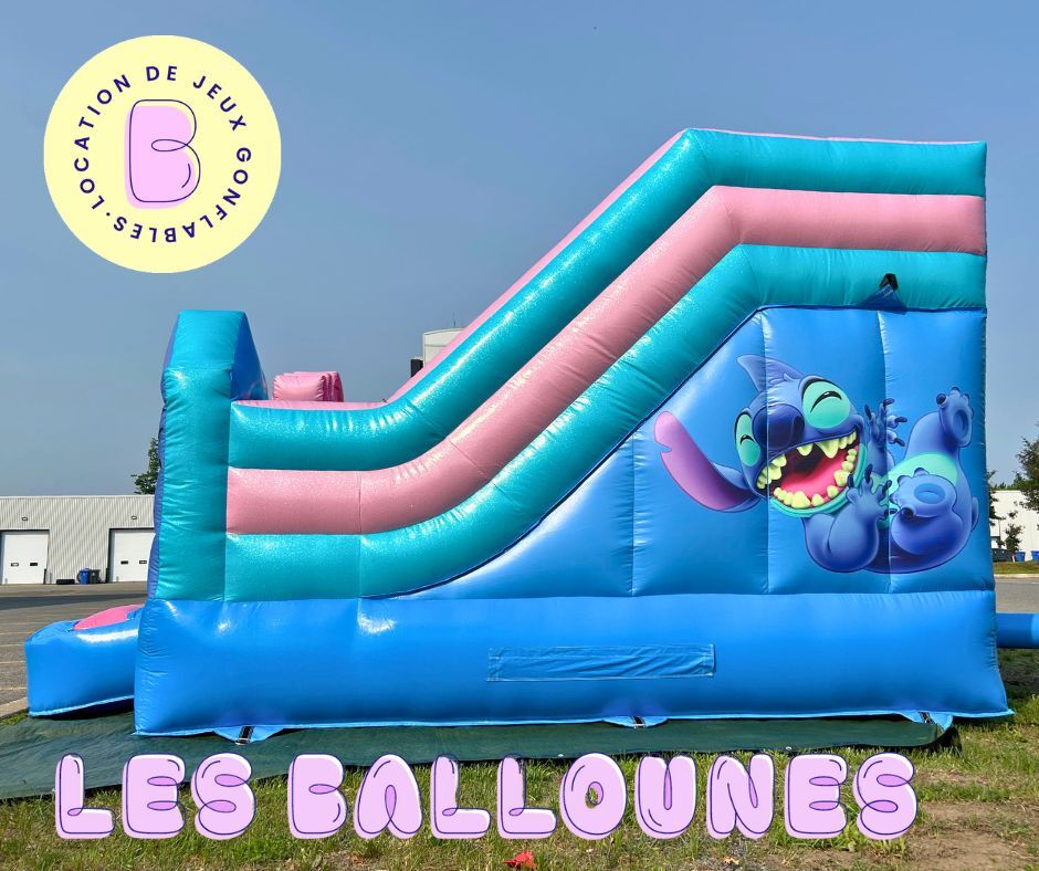 Location de jeux gonflables de lilo et stich a louer dans les Laurentides 