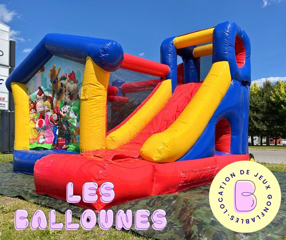 Chateau Gonflable de Mario à Louer à Blainville, Mirabel, Boisbriand , Saint-Jerome