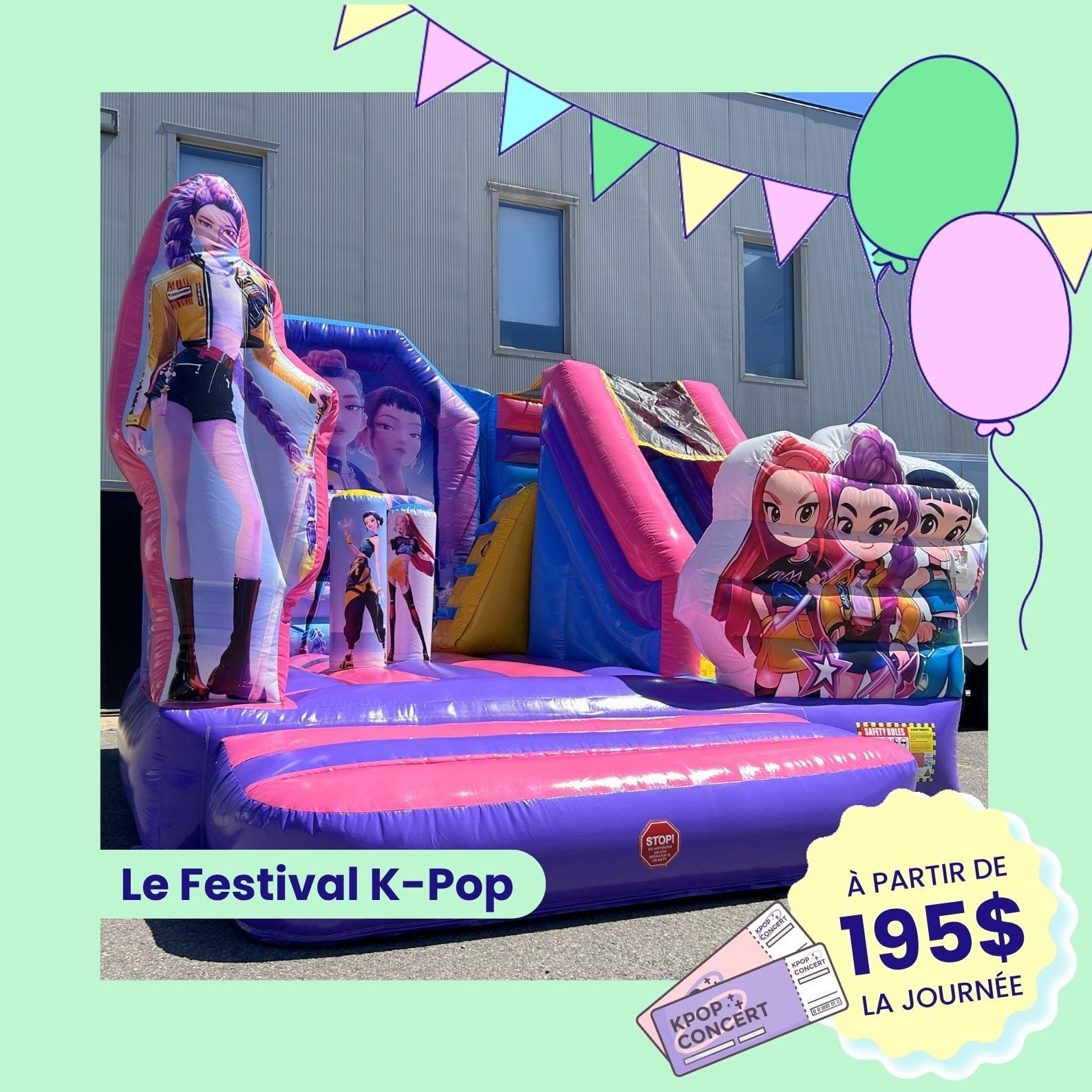 Le Festival K-Pop jeu gonflable a louer cet hiver