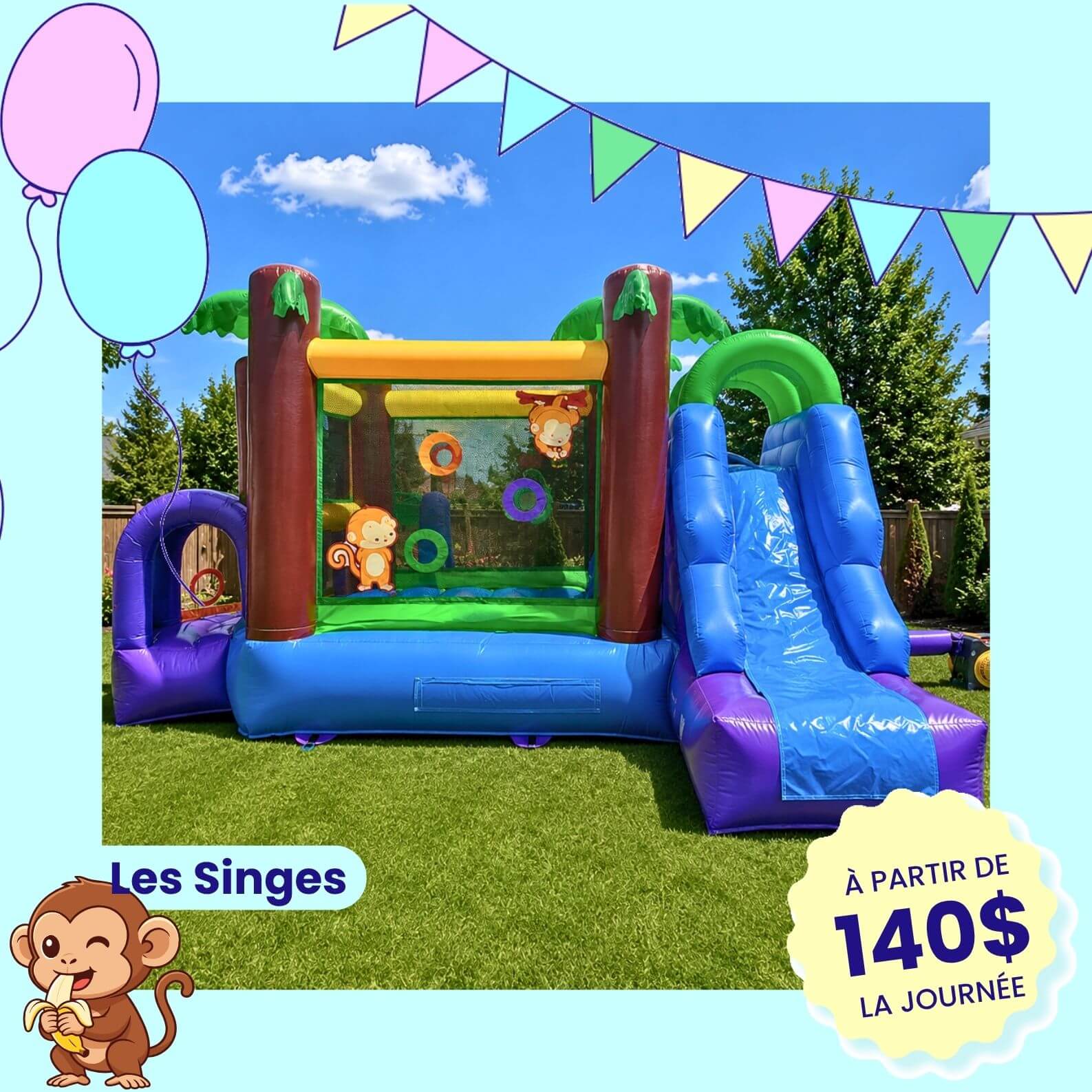 Les Singes location de jeux hivernal