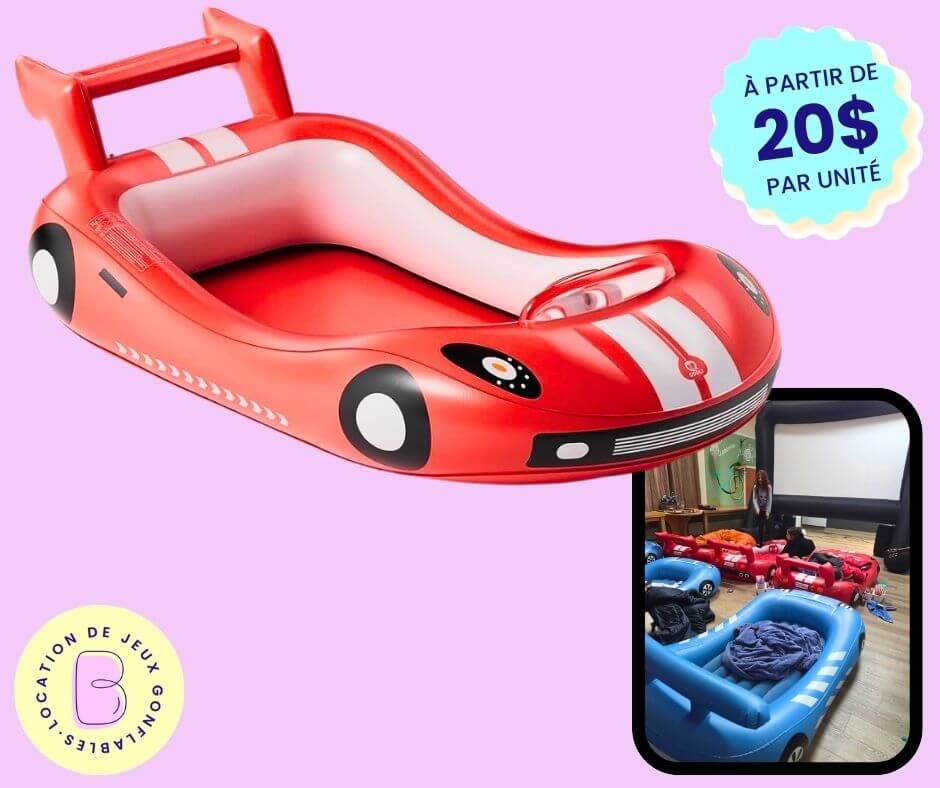 auto gonflable à louer 