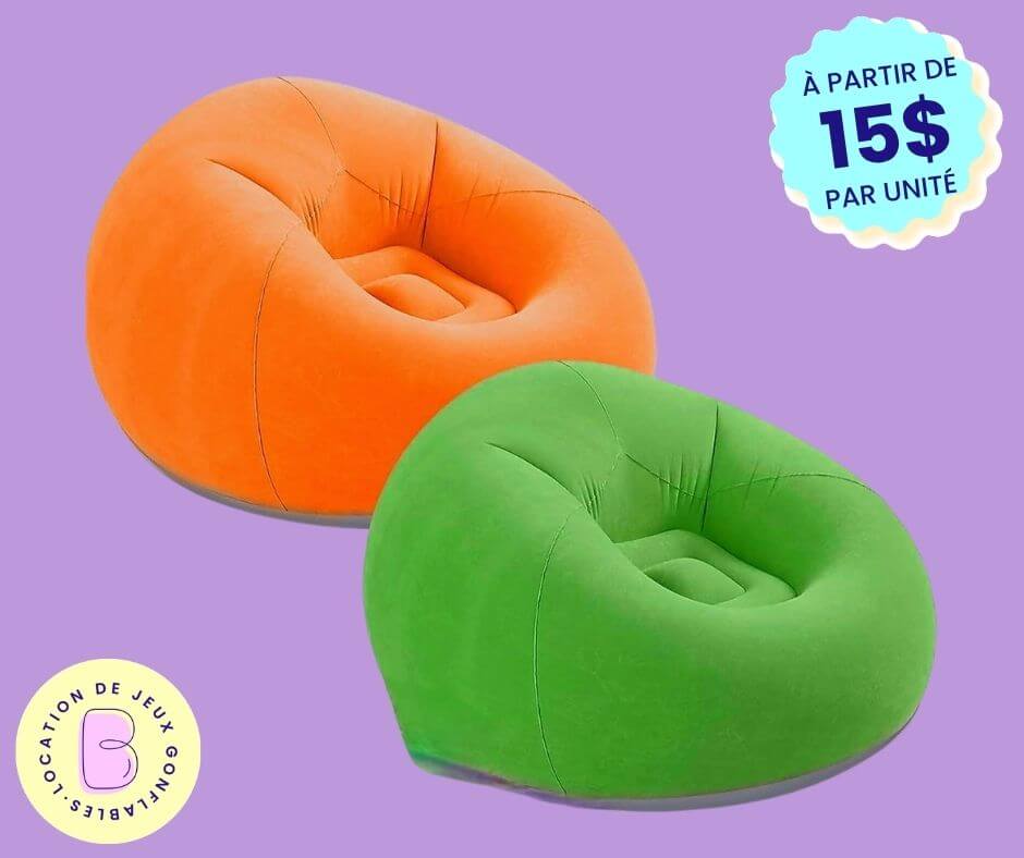 pouf gonflable à louer 