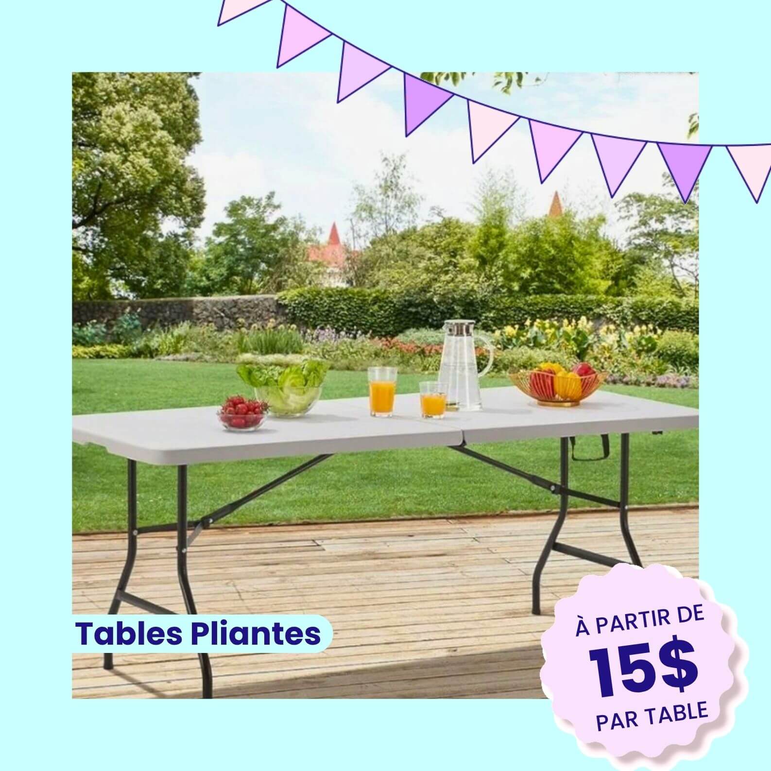 table pliante à louer 