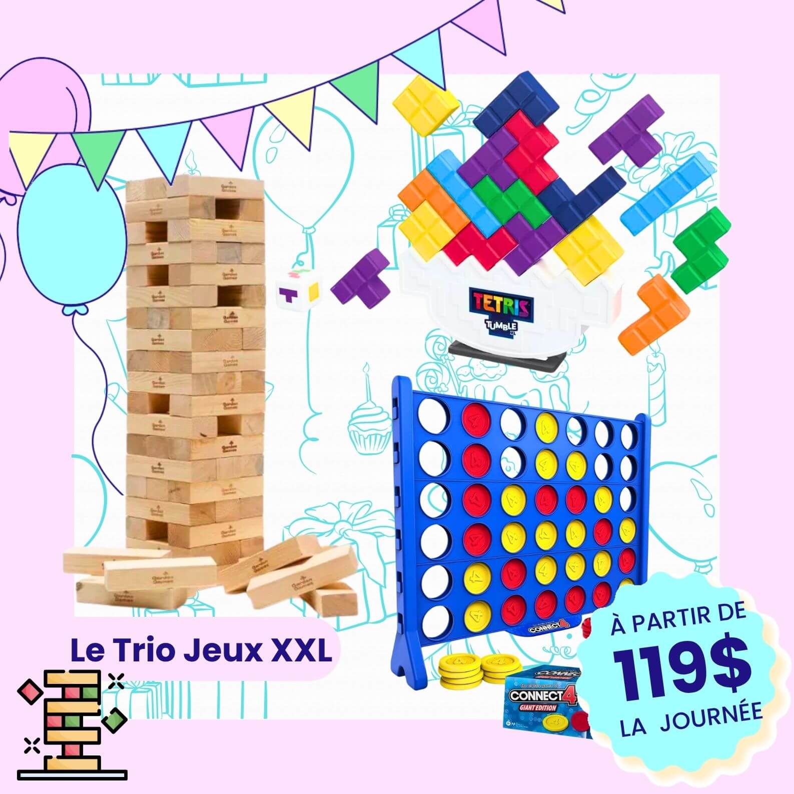 trio jeux XXL en location 